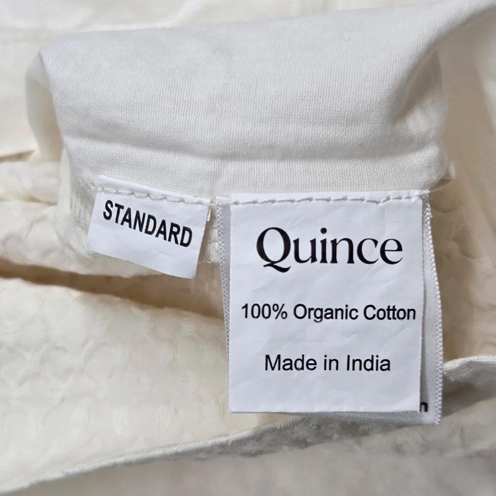 🌿S-O-L-D🌿QUINCE Organic Luxe Honeycomb Duvet Cover Set Twin Undyed 3972